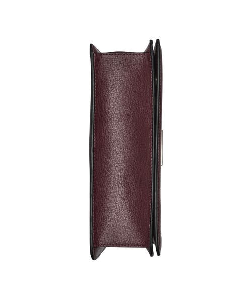 Karl Lagerfeld Paris Simone Front Flap Crossbody In Burgundy