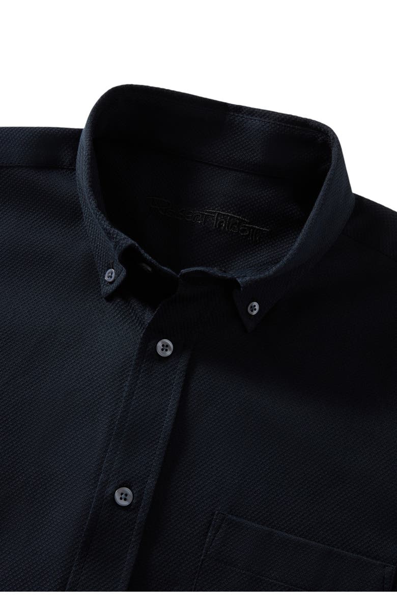 Robert Talbott Harrison Button Down Pique Shirt, Alternate, color, Black