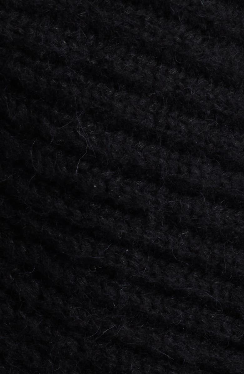 Cult Gaia Lea Knit Off the Shoulder Sweater, Alternate, color, Black