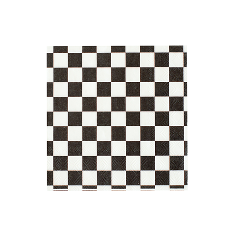 Checkered Cocktail Napkins