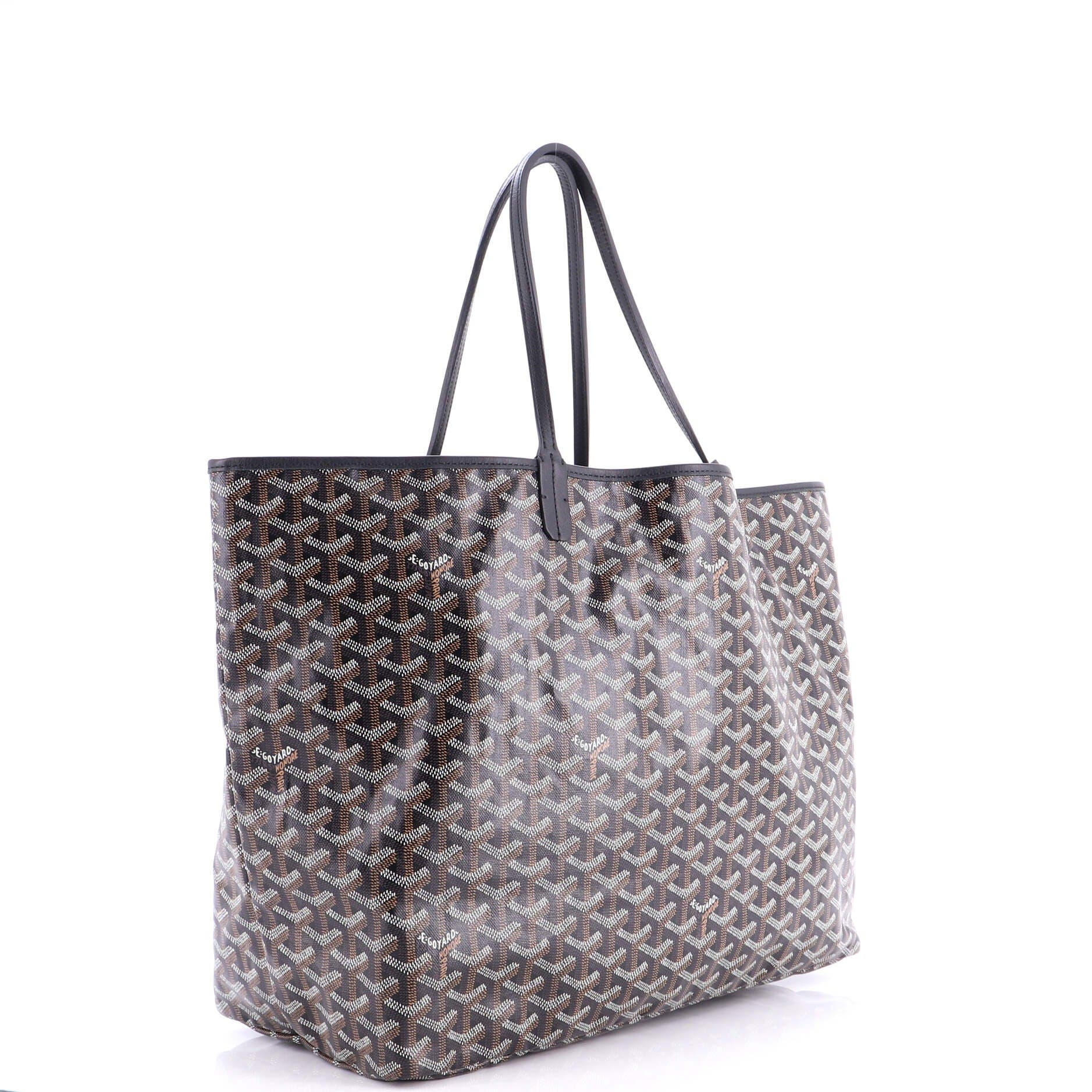 Pre-Owned Goyard Saint Louis Tote Coated Canvas GM, Alternate, color, Black