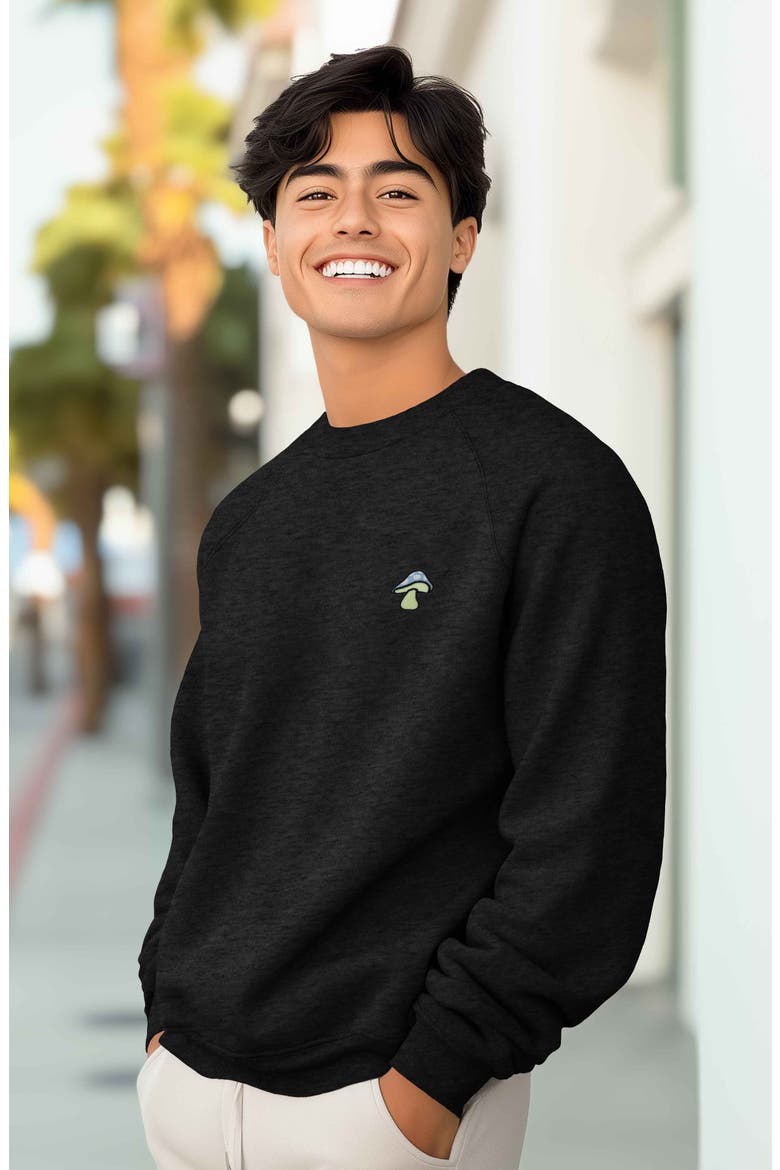Mushroom Fleece Sweatshirt, Alternate, color, Dark Heather