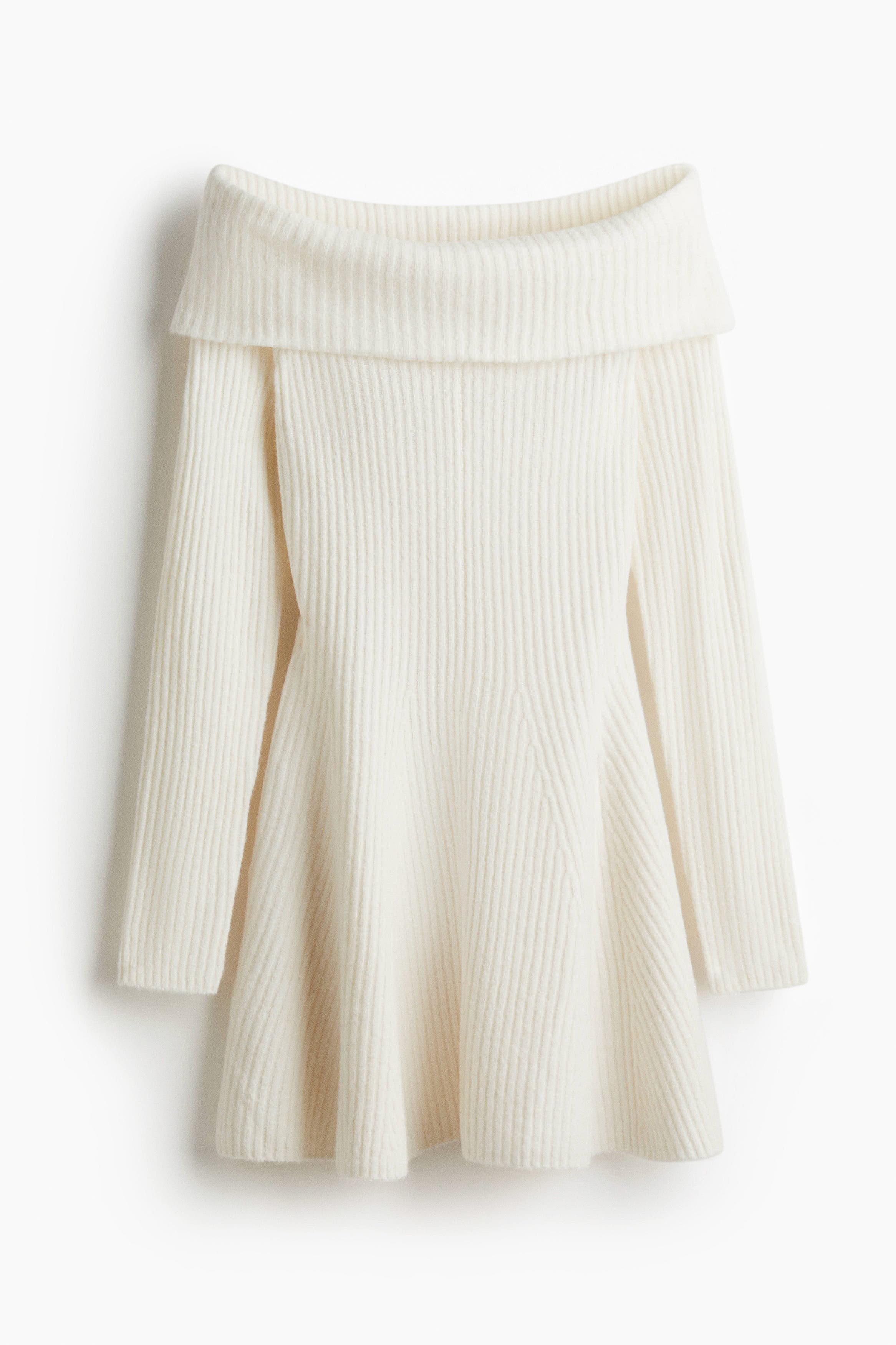Rib-knit Off-the-shoulder Dress - image 3