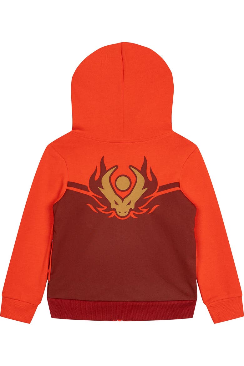 Ninjago Fleece Zip-Up Hoodie, Alternate, color, Ninja Kai Red