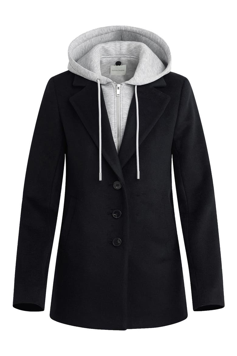 Short Wool Blend Sport Coat, Alternate, color, BLACK
