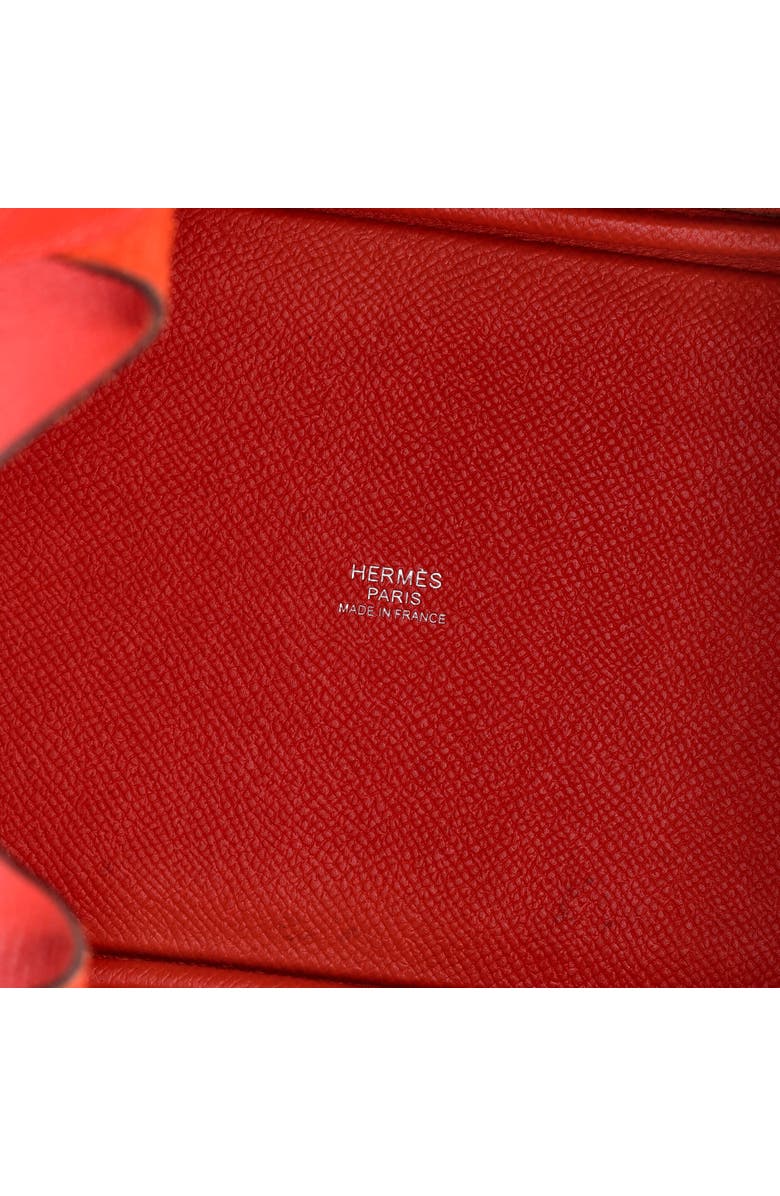 Pre-Owned Hermes Picotin Lock Bag Tressage Epsom PM, Alternate, color, Capucine/Bleu Du Nord/Rouge H