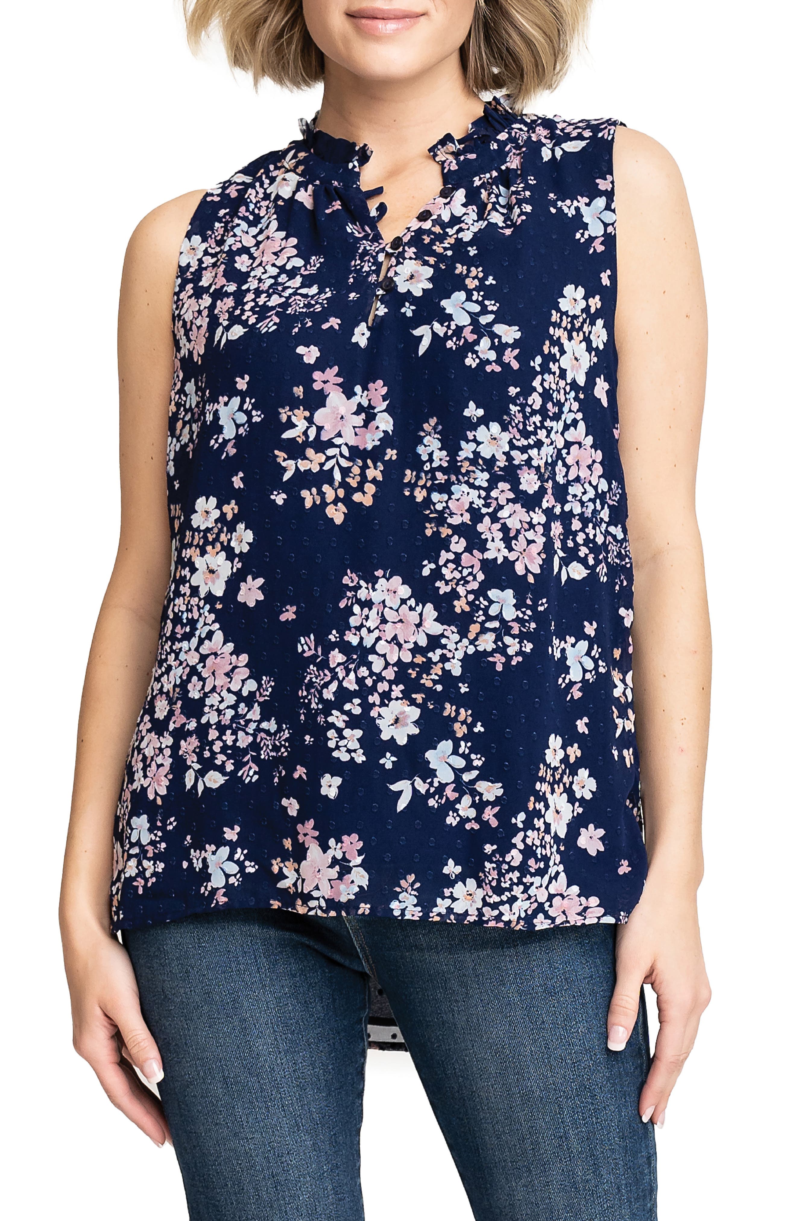 GIBSONLOOK Respect the Ruffle Sleeveless Top