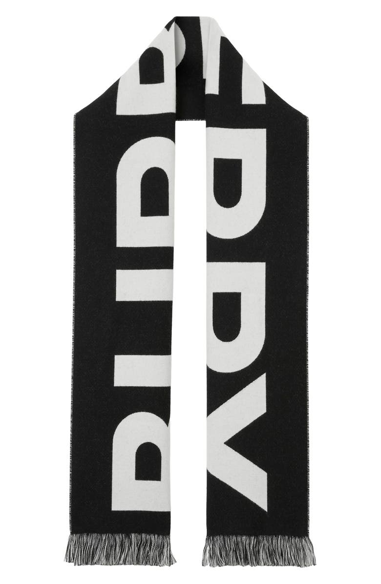 Burberry Core Wool Football Scarf, Main, color,