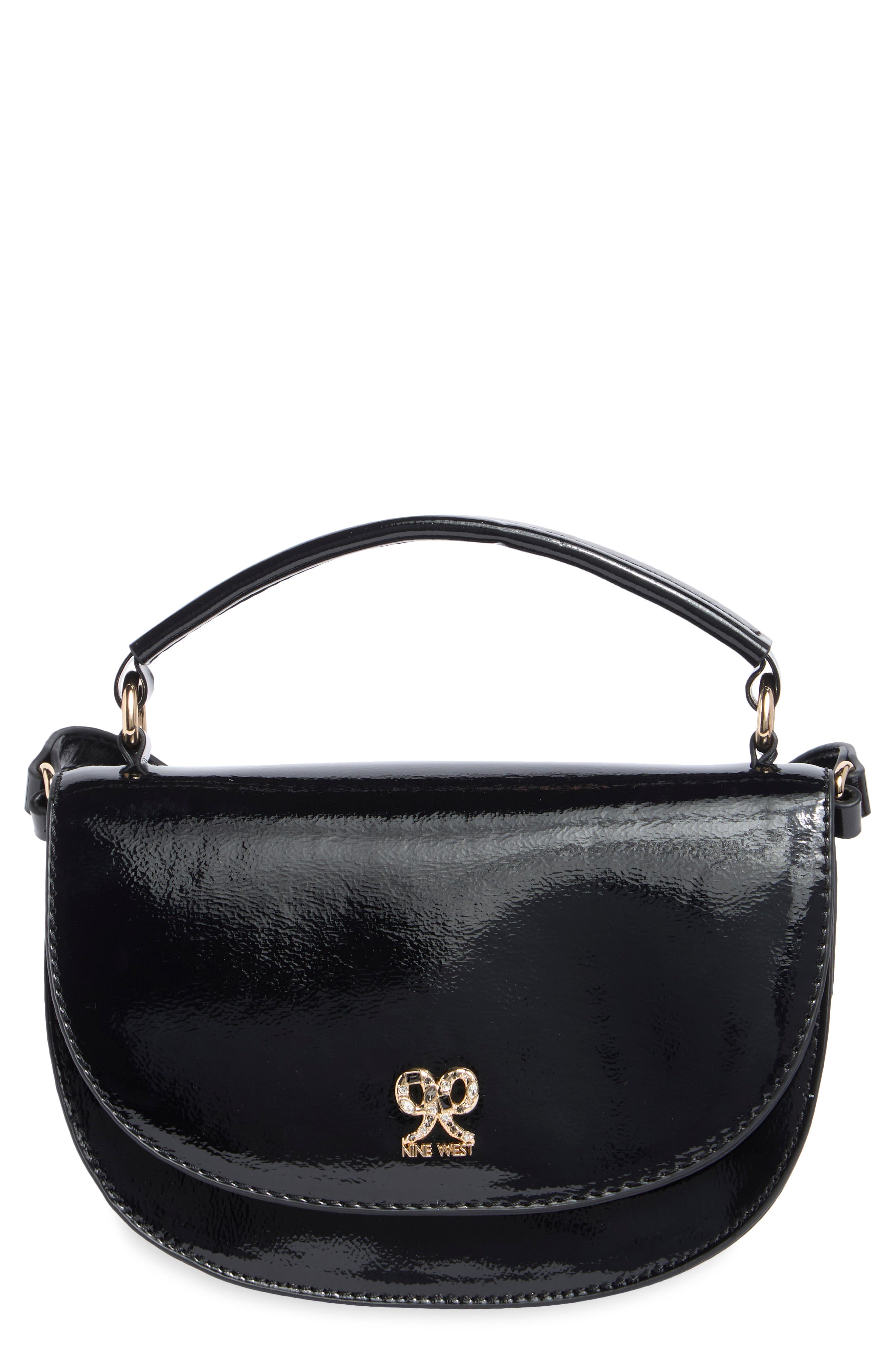 Mini Anastasia Faux Leather Top Handle Bag