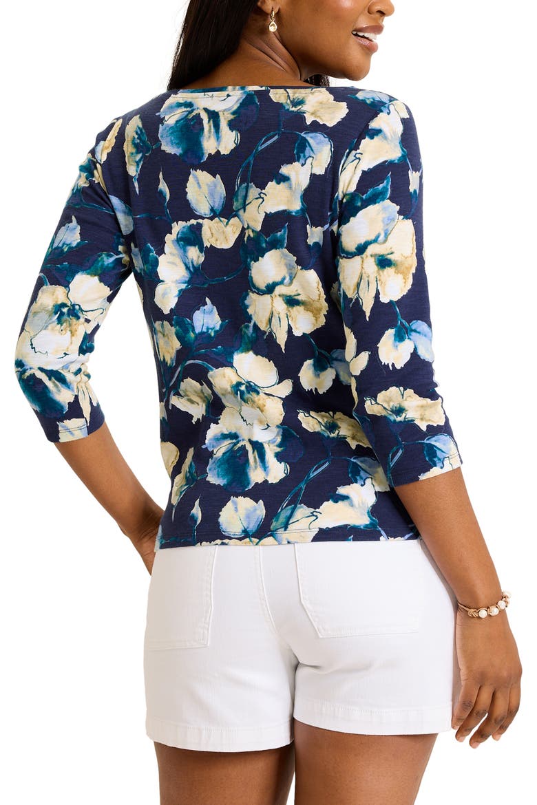 Ashby Isles Beleza Blossom Cotton Top, Alternate, color, COASTLINE