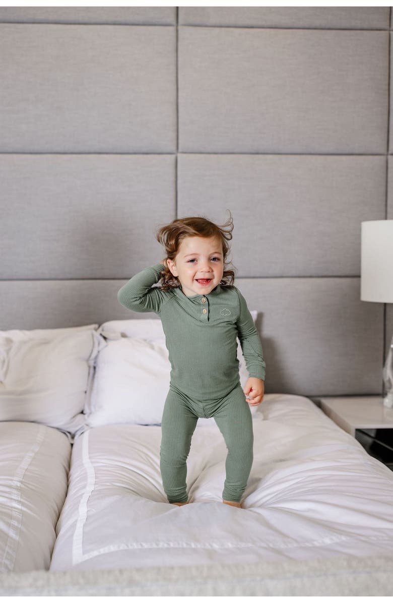 Pouf Boys Henley PJ, Alternate, color, Sage