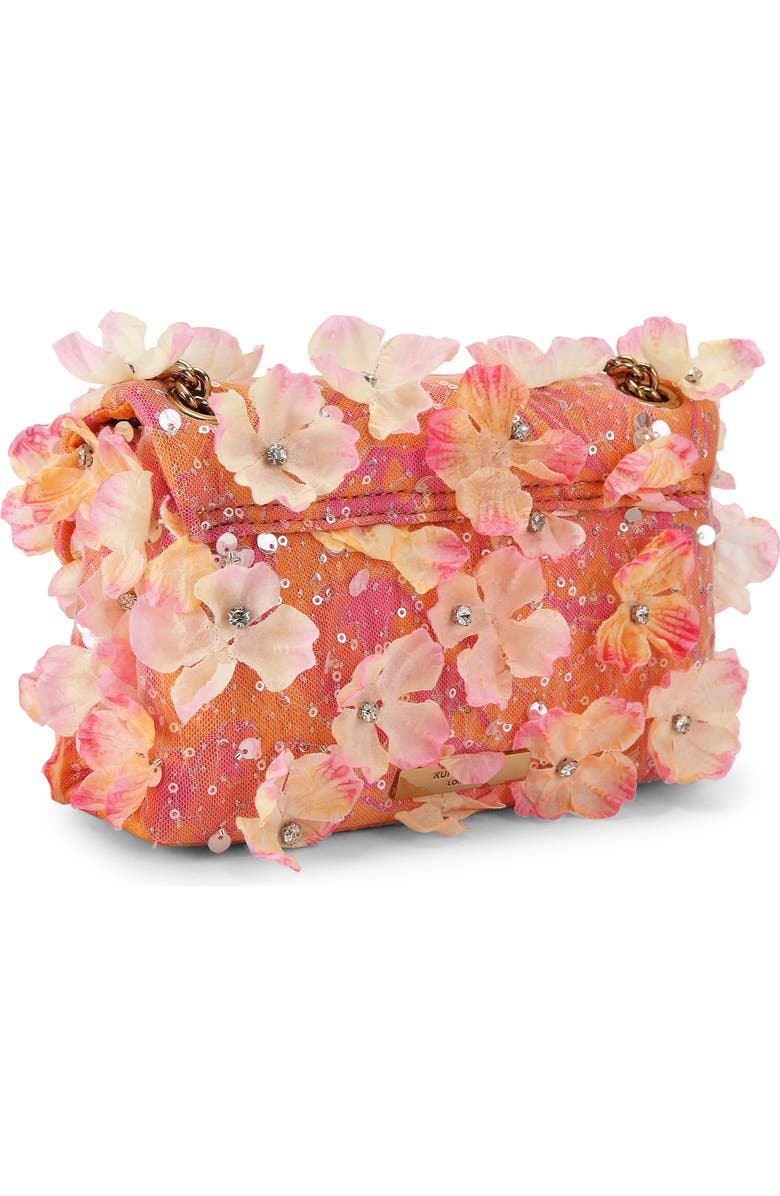 Kurt Geiger London Mini Kensington Flowers Covertible Shoulder Bag, Alternate, color, Light/ Pastel Orange
