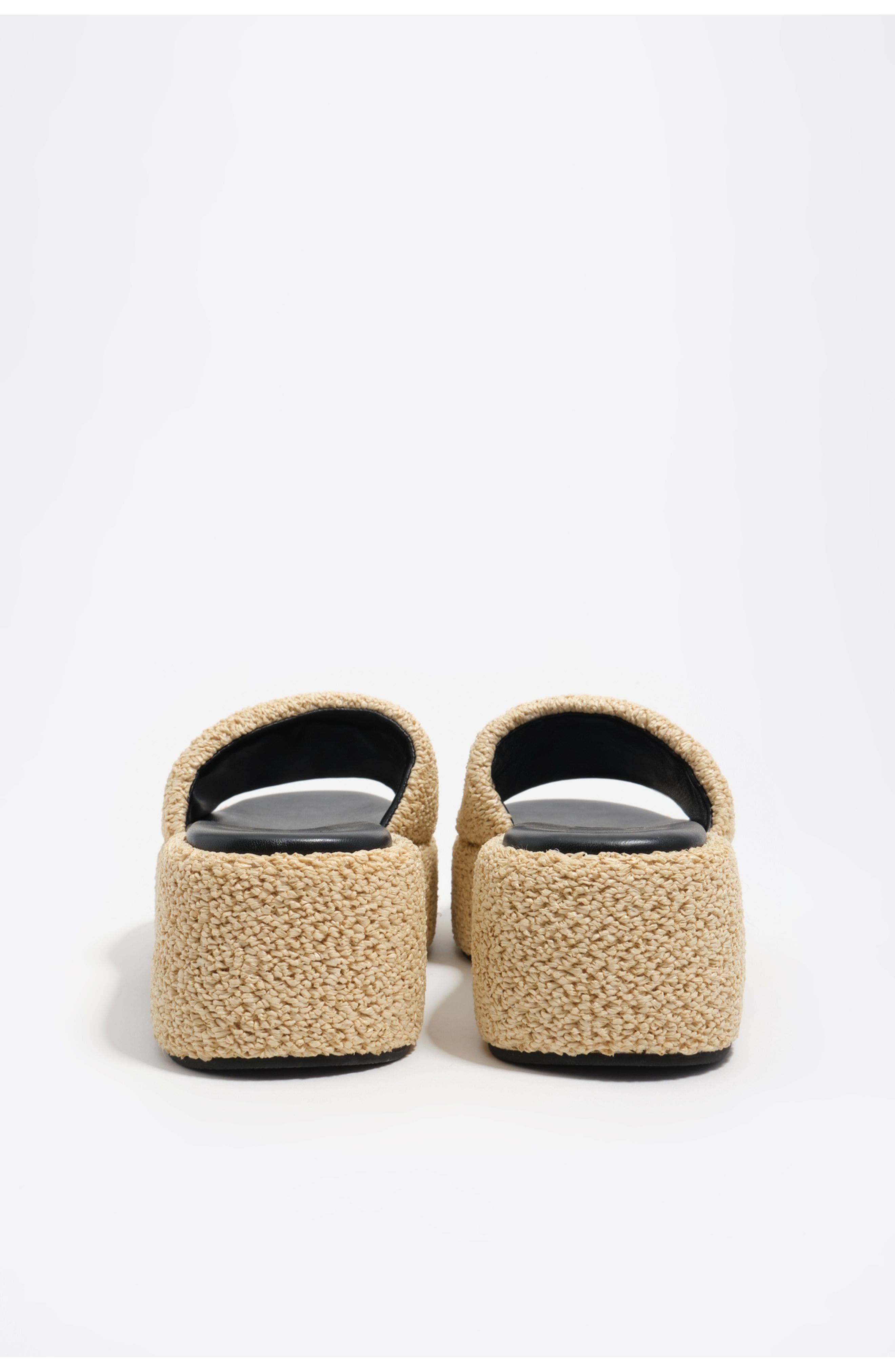 Textile High Sole Sandal, Alternate, color, NATURAL