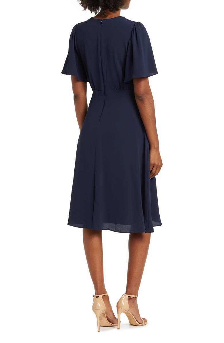 Julia Jordan Flutter Sleeve Midi Dress, Alternate, color,