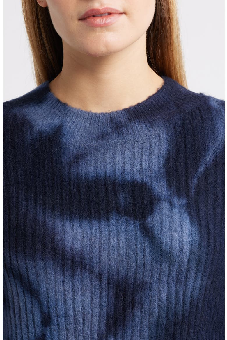 Tie Dye Crewneck Sweater, Alternate, color, MIDNIGHT