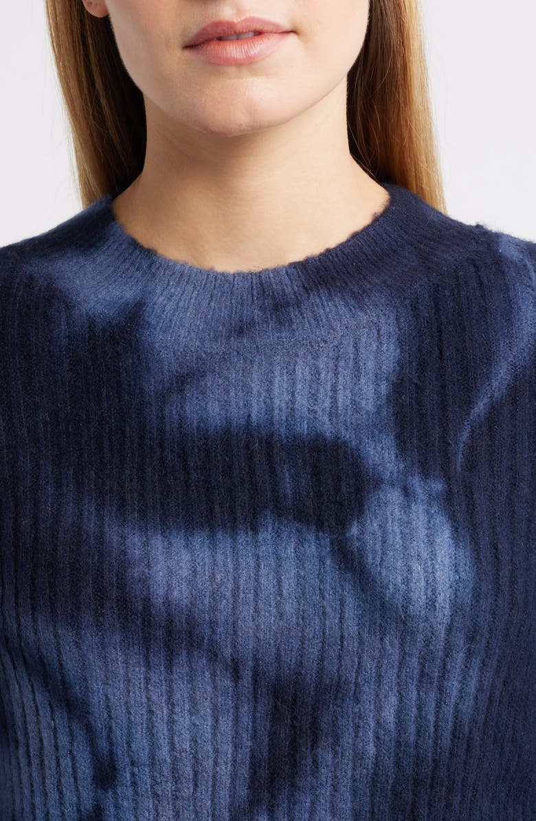 CITY BLUES Tie Dye Crewneck Sweater, Alternate, color, Midnight