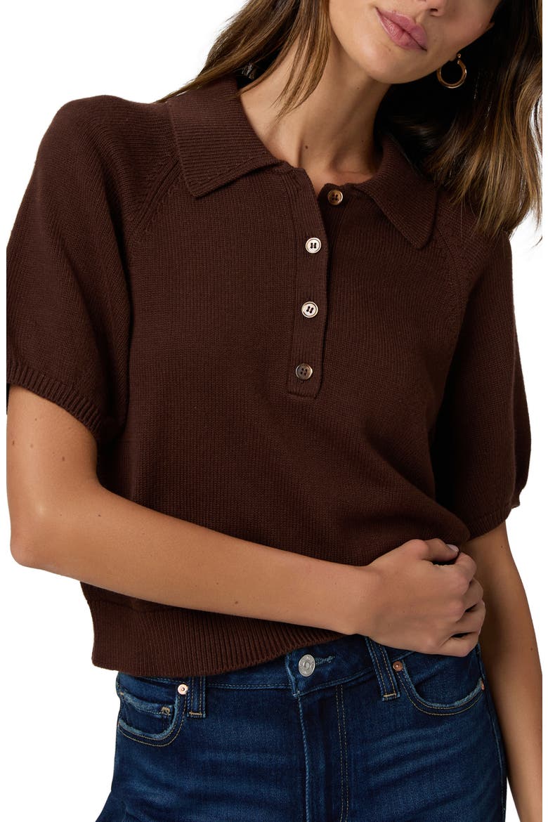 Birch Puff Sleeve Cotton Blend Sweater, Alternate, color, TAMARIND
