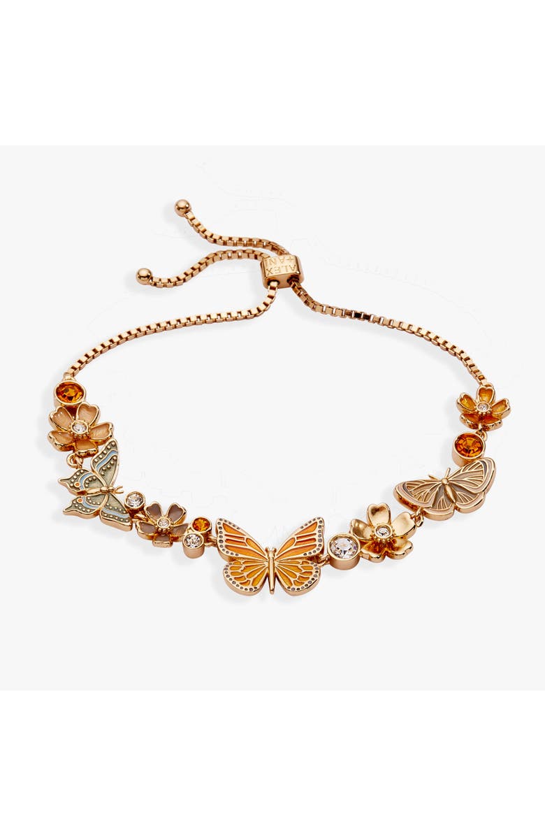 Alex and Ani New York Botanical Garden<sup>®</sup> Butterfly Inline Bolo, Main, color, Gold