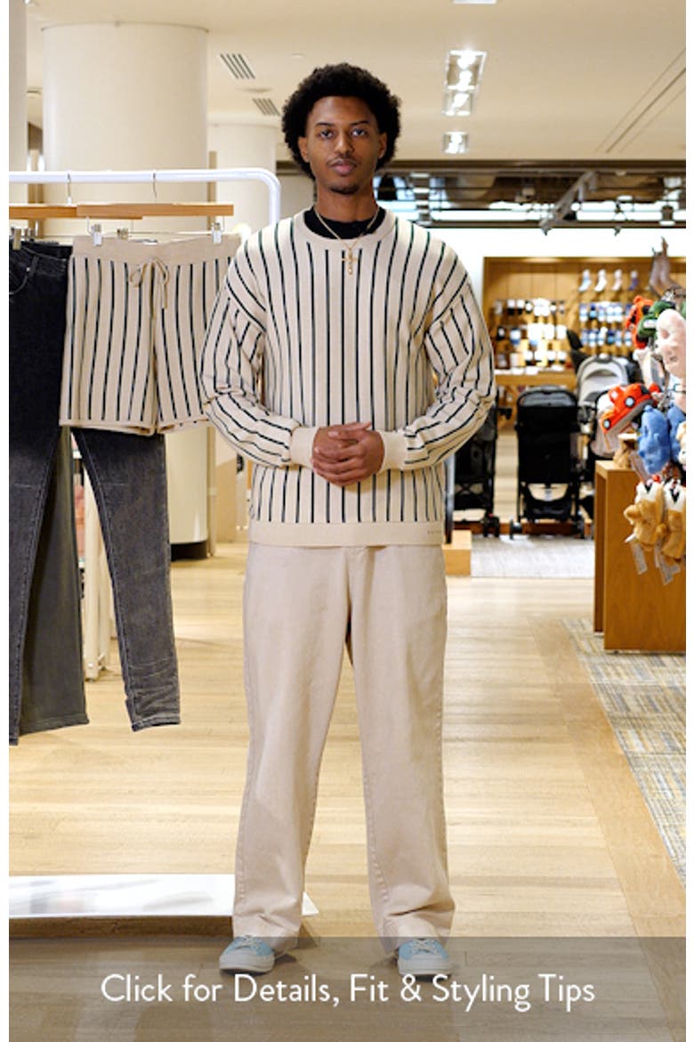 Emerald Stripe Crewneck Sweater video
