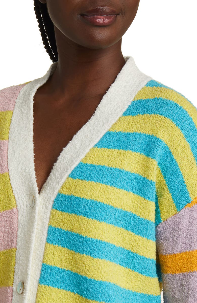 Rails Geneva Stripe Cotton Blend Cardigan, Alternate, color,