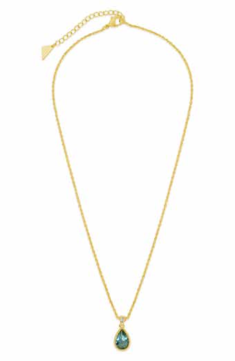 Sterling Forever Ciana Cubic Zirconia Teardrop Pendant Necklace