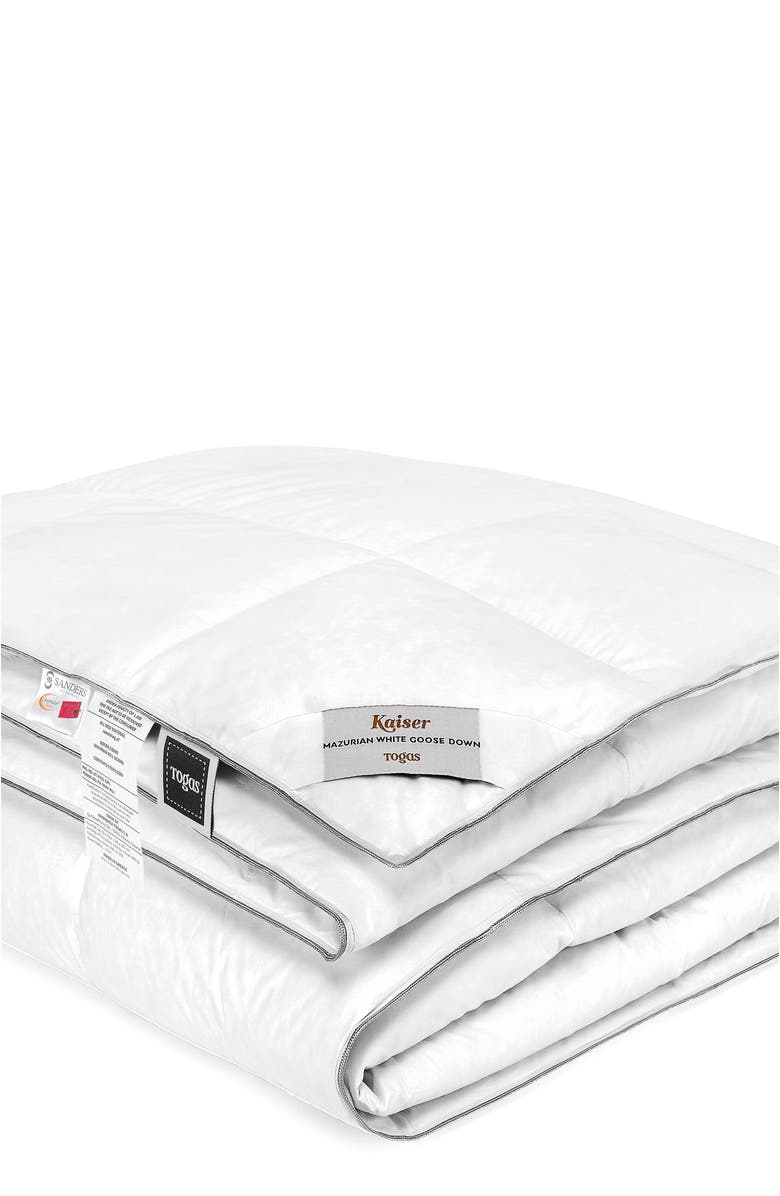 Togas Kaiser Mazurian goose down comforter, Alternate, color, White