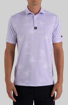Core Palm Tree Print Performance Golf Polo