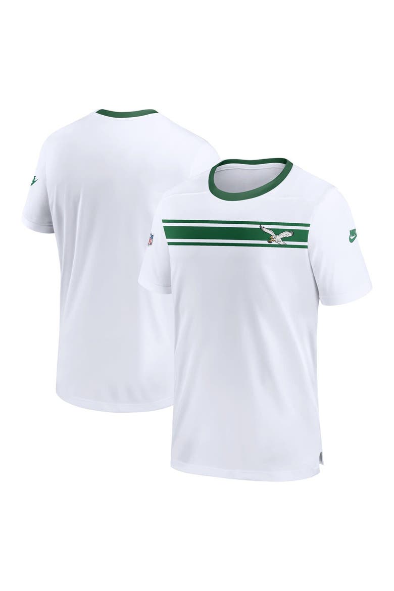 Men's Nike White Philadelphia Eagles Sideline Coaches Alternate Performance T-Shirt, Main, color, White