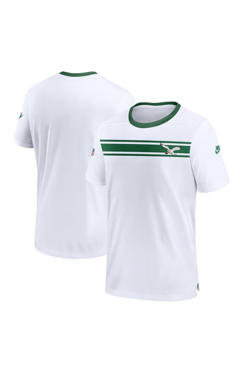 Nike Men's Nike White Philadelphia Eagles Sideline Coaches Alternate Performance T-Shirt, Main, color, White
