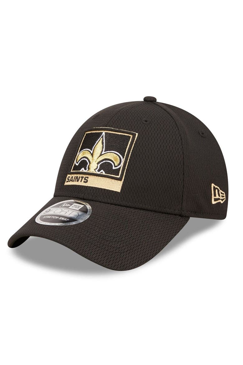 Men's New Era Black New Orleans Saints Framed AF 9FORTY Snapback Hat, Main, color, Black
