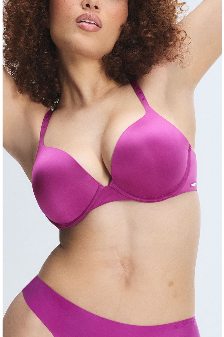 Microfiber Push-Up Bra, Main, color, PURPLE FLEUR