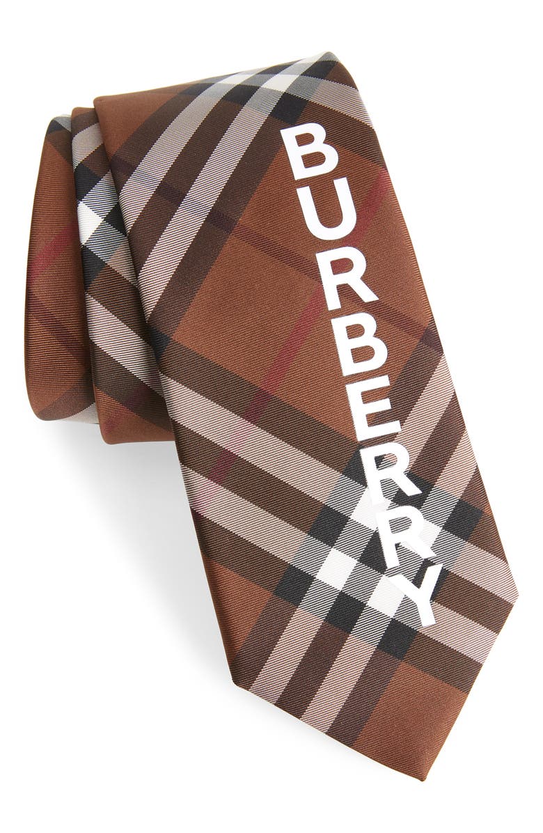Burberry Manston Check Silk Tie, Main, color, 