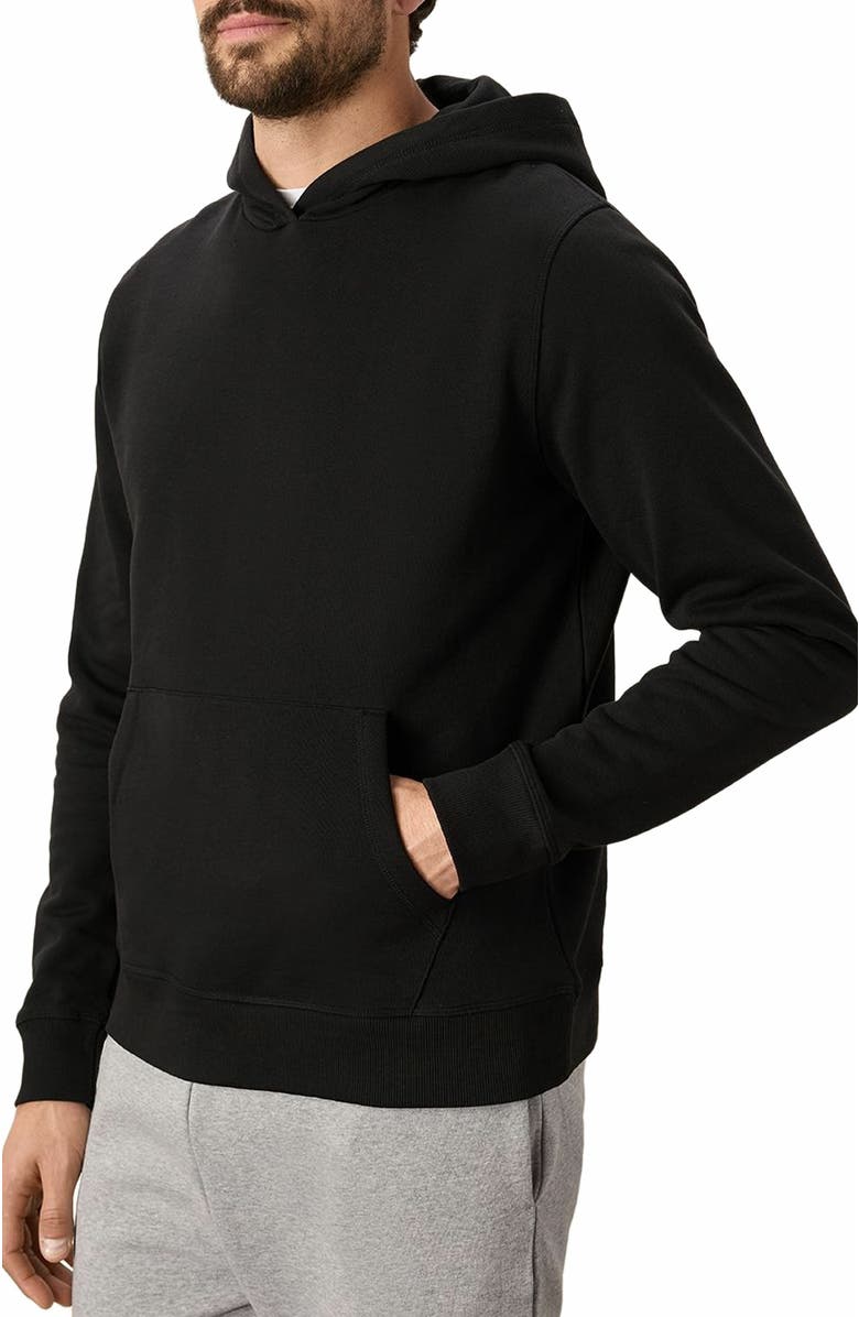 Pact Organic Cotton Cloud Brushed Fleece Pullover Hoodie, Alternate, color, Black