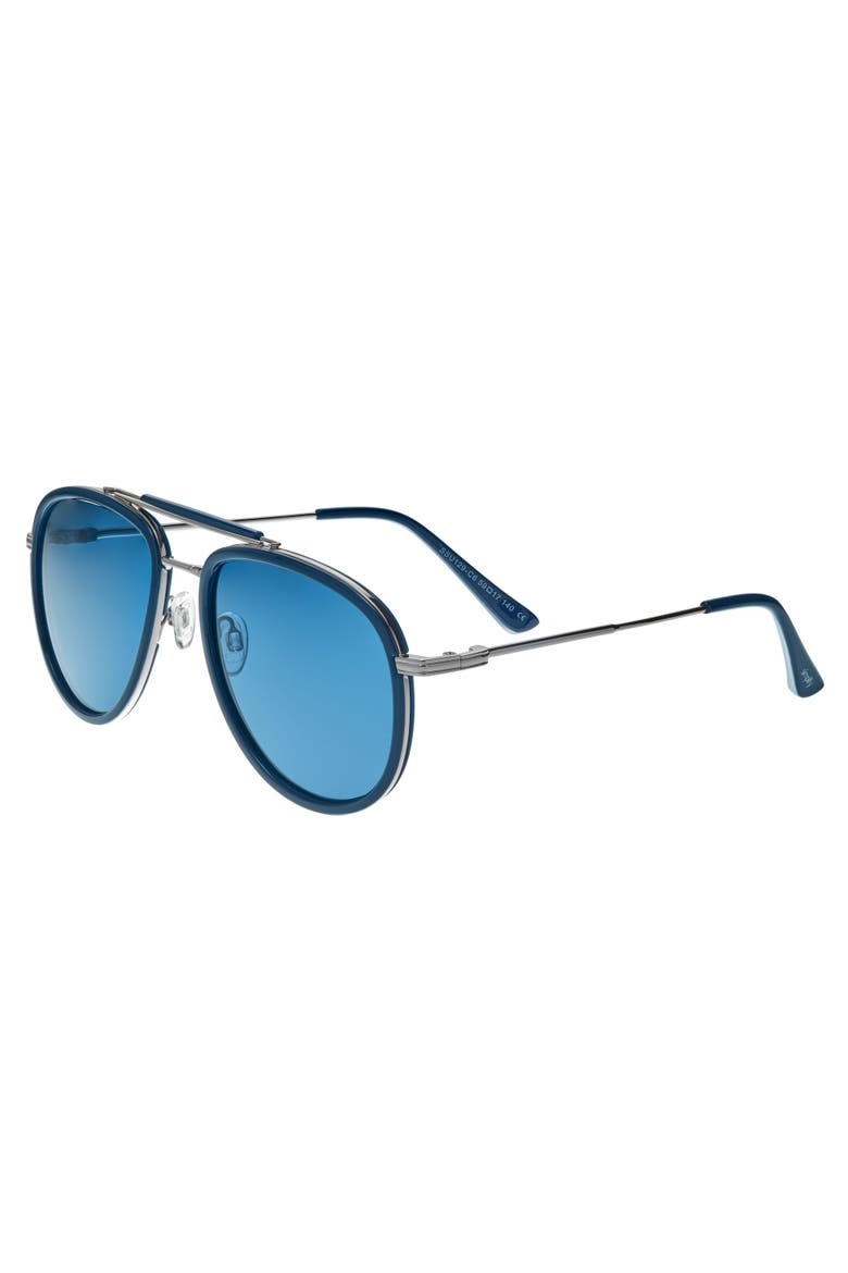 Maestro Polarized Sunglasses, Main, color, Silver/Blue