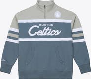 Mitchell & Ness Men's Mitchell & Ness  Blue Boston Celtics Thunderstorm Head Coach Quarter-Zip Jacket