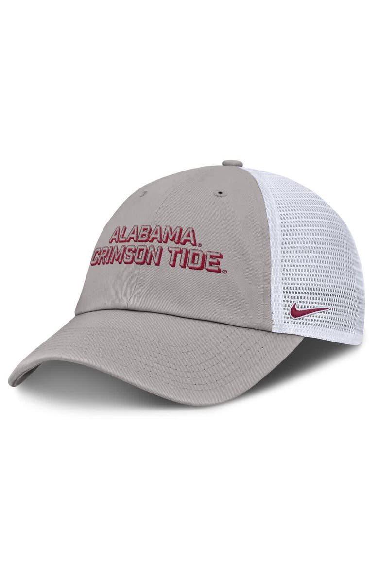 Nike Men's Nike Gray Alabama Crimson Tide 2025 Gameday On-Field Club Adjustable Trucker Hat, Main, color, Gray