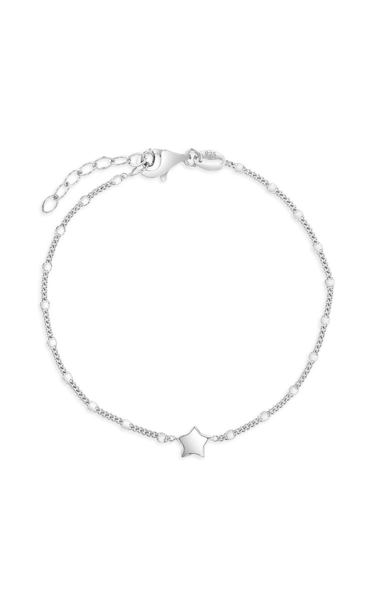 In Season Jewelry Puffed Linked Stars Link Bracelet, Main, color, 