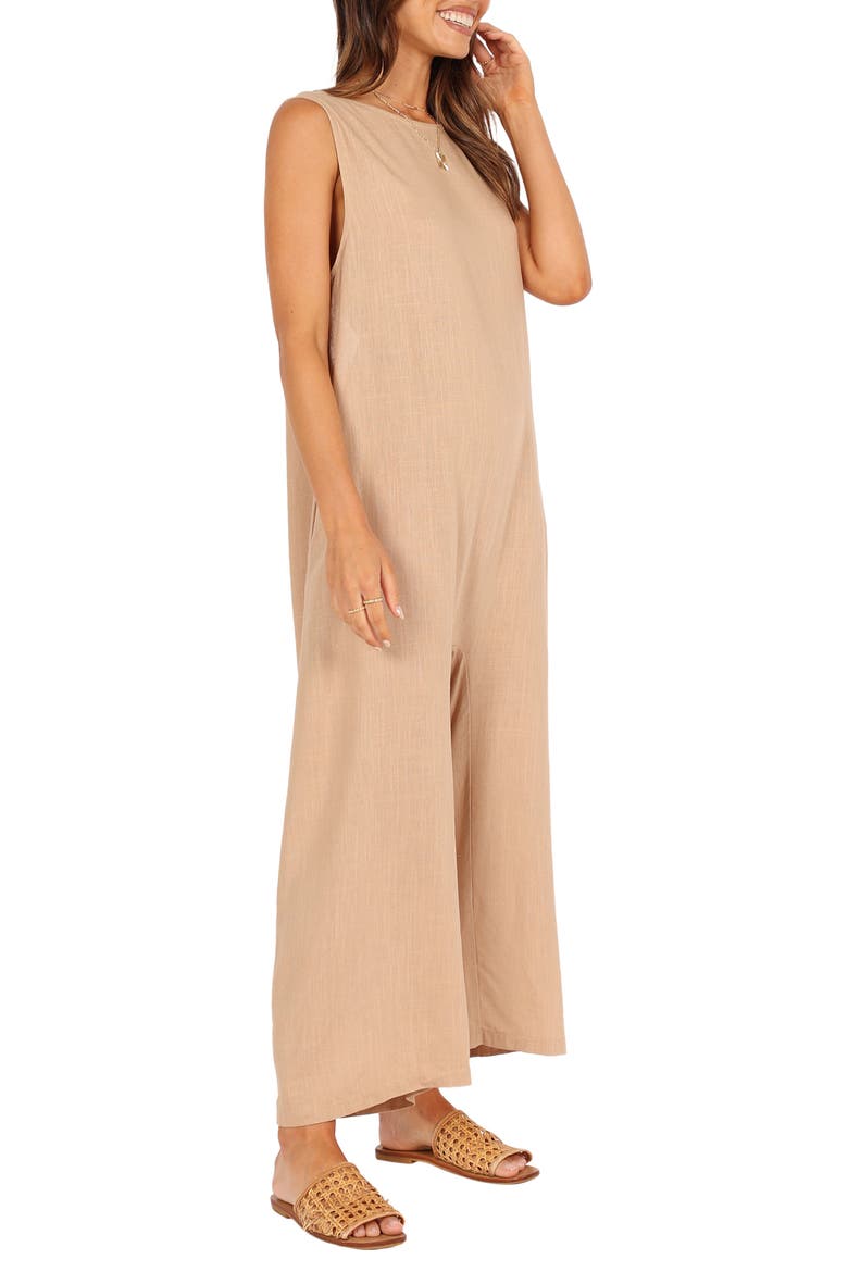 Yardlee Sleeveless Jumpsuit, Alternate, color, MOCHA