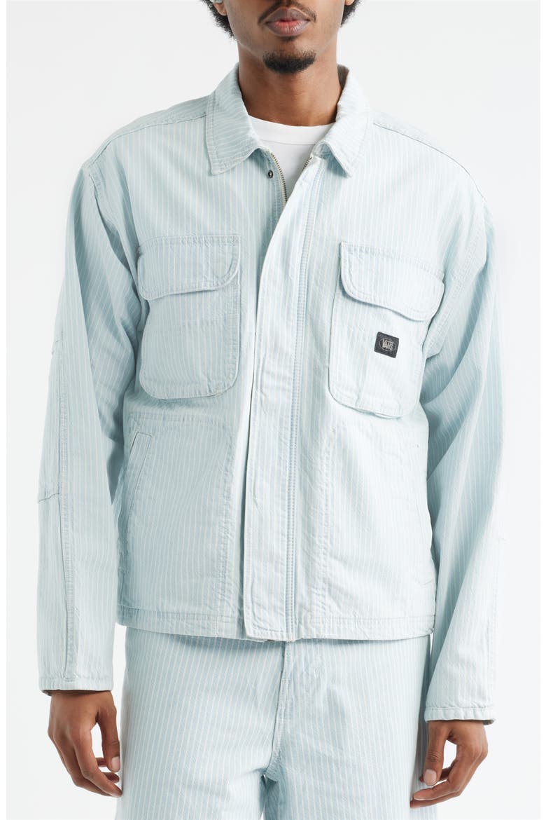 Umber Stripe Denim Jacket, Alternate, color, BLUE ICE STRIPE