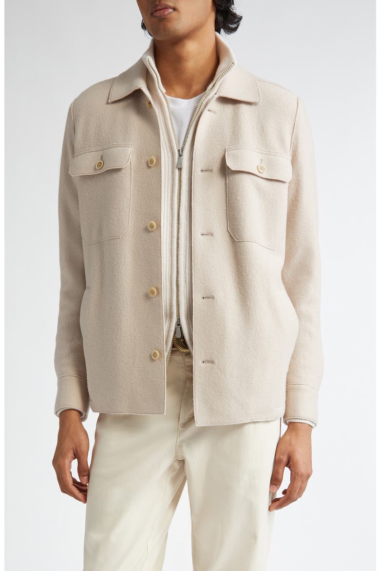 Boiled Wool Overshirt, Main, color, SAND