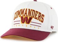 '47 Men's '47 White/Burgundy Washington Commanders Roscoe Two-Toned Hitch Adjustable Hat
