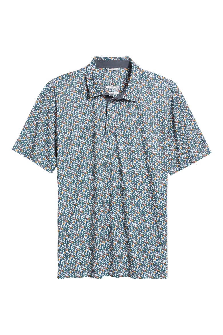 Ridge Floral Golf Polo, Alternate, color, GRAPHITE