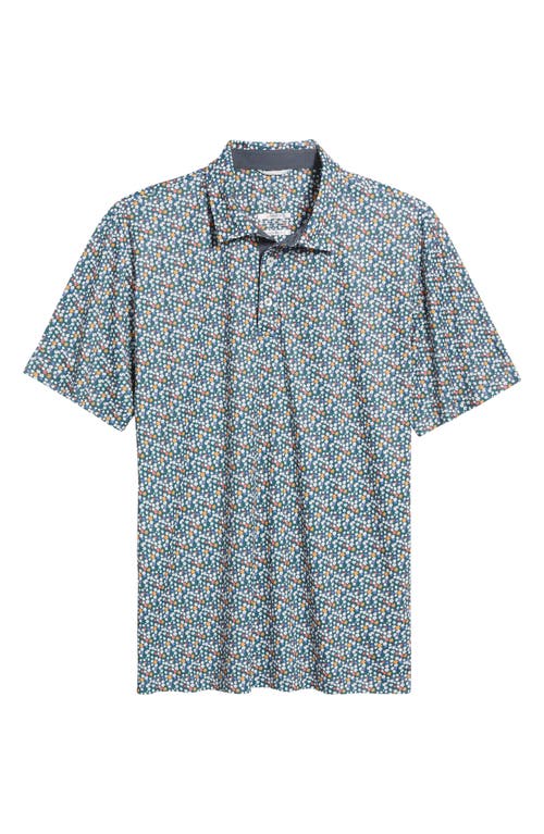 Swannies Ridge Floral Golf Polo In Graphite
