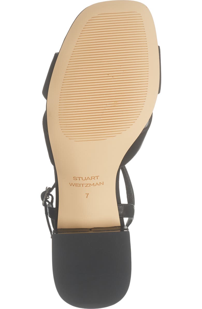 Stuart Weitzman Miami Block Heel Sandal, Alternate, color, Black