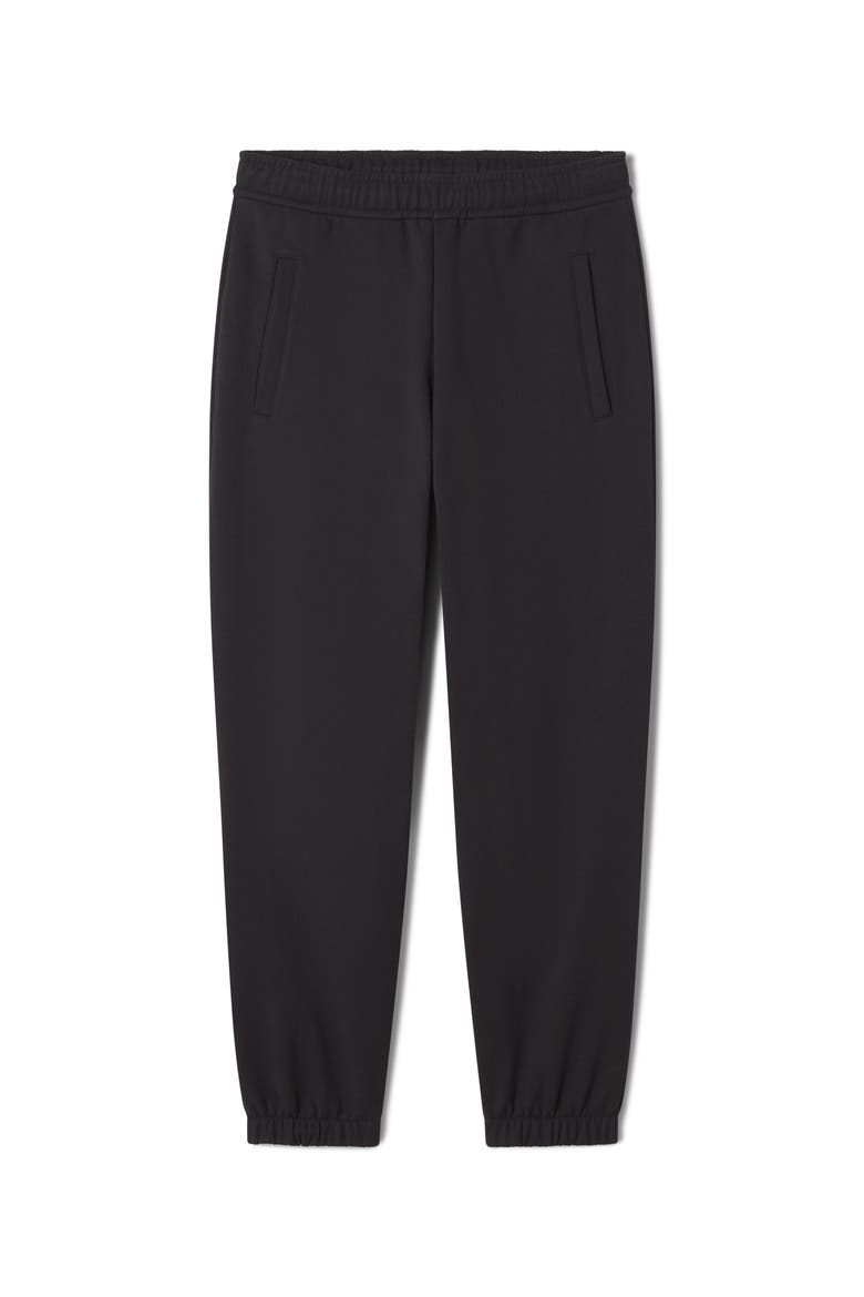 Black Modern Curb Jogging Pants, Alternate, color, Black