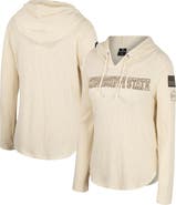 COLOSSEUM Women's Colosseum Cream Mississippi State Bulldogs OHT Military Appreciation Casey Raglan Long Sleeve Hoodie T-Shirt