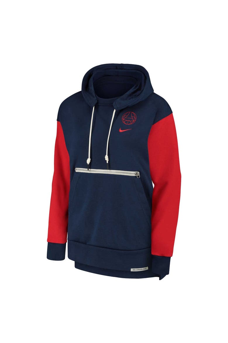 Women's Nike Navy/Red Paris Saint-Germain Standard Issue Pullover Hoodie, Alternate, color, Navy