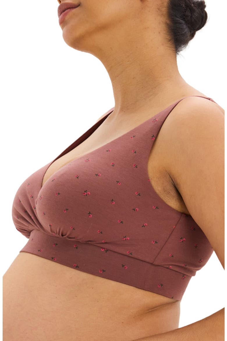 The Dream Feed Nursing And Sleep Bra, Alternate, color, Maroon Love Note Floral