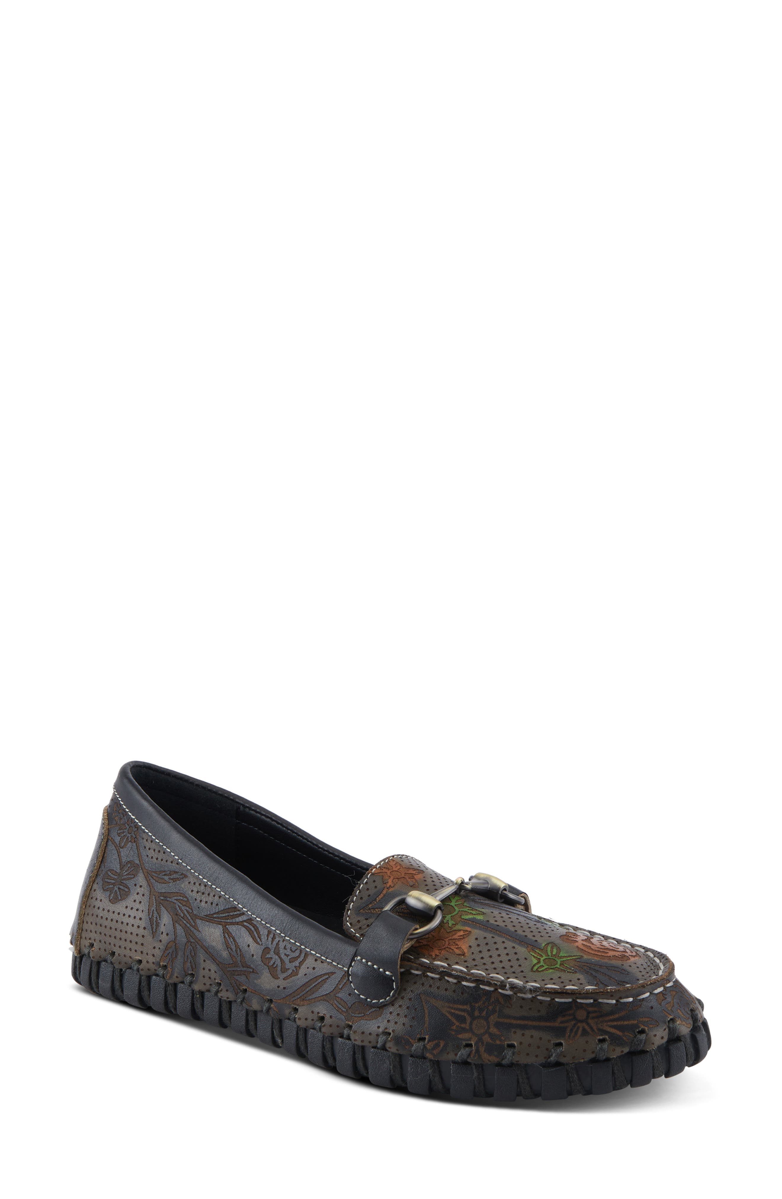 L'Artiste by Spring Step Delavigne Bit Loafer, Main, color, Charcoal Multi