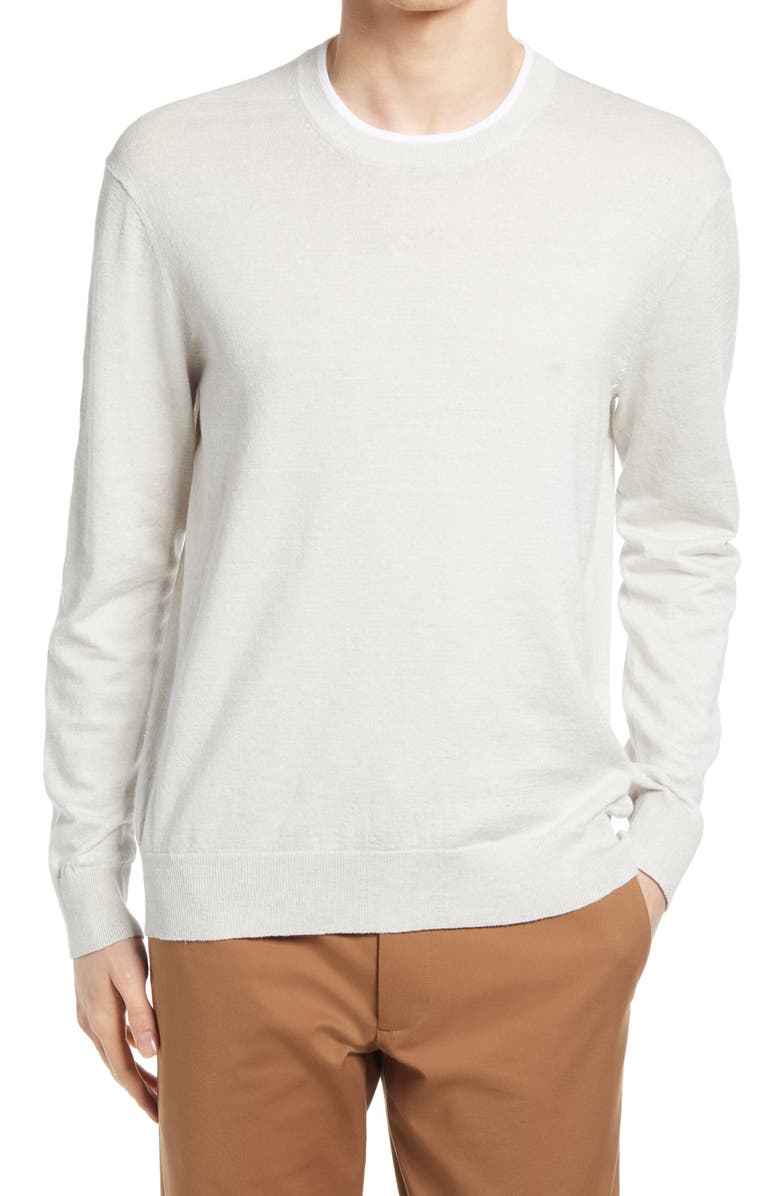 Club Monaco Linen Blend Crewneck Sweater, Main, color,